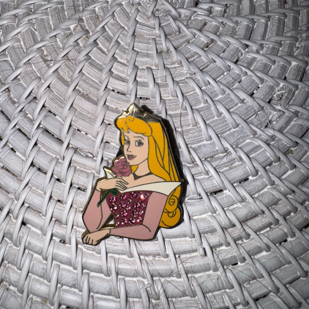 Sleeping Beauty Aurora Pink and Gold Enamel Pin